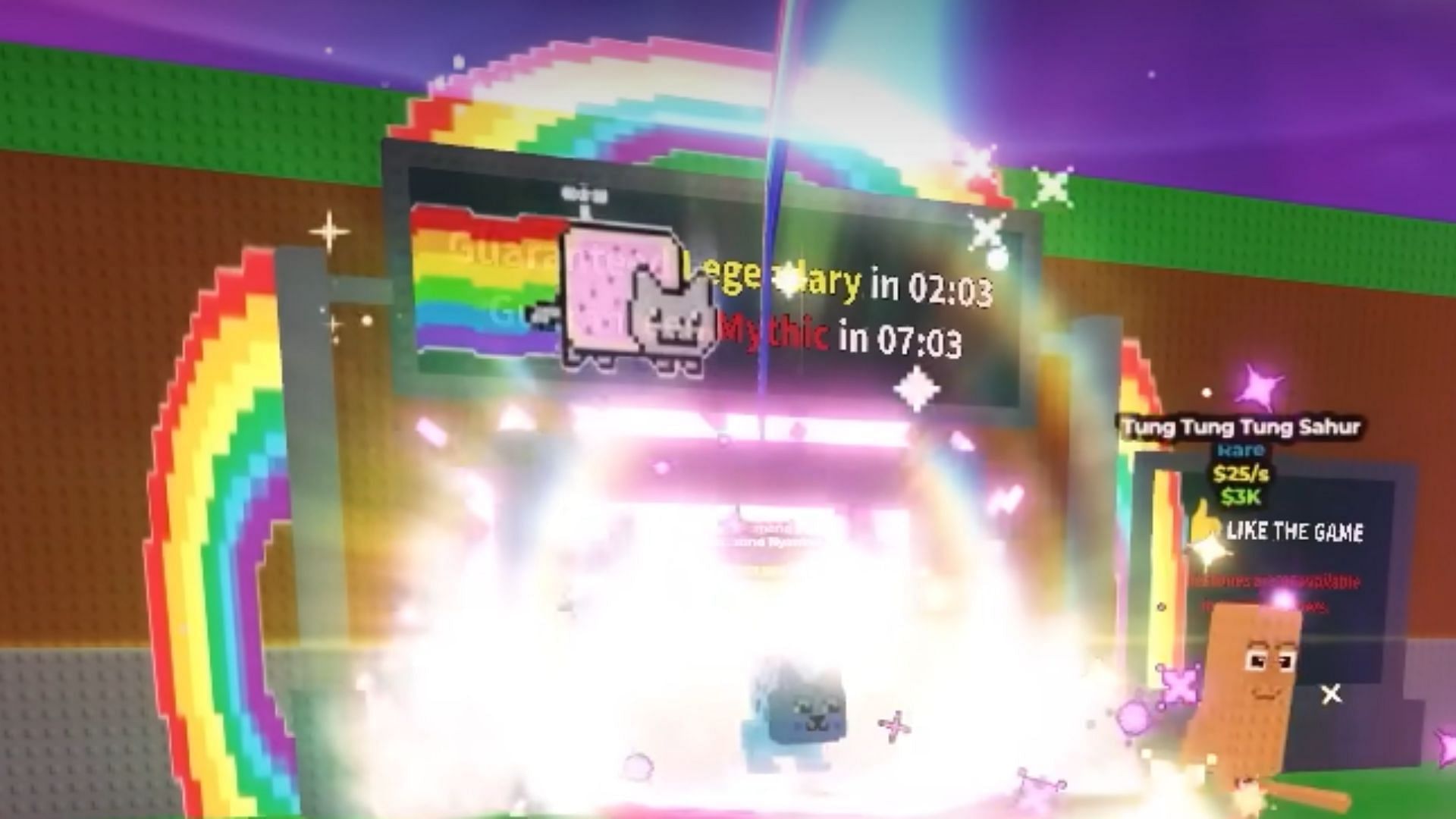 The Nyan Cat event changes the ramp (Image via Roblox)